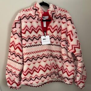 Beach Riot Leona Slopes Sherpa Quarter-Zip Pullover